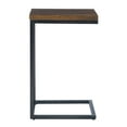 thumbnail image 4 of Powell Malloy Wood and Metal C-Table, 28.5" Tall, Dark Gray/Rich Brown, 4 of 9