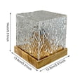 thumbnail image 4 of Lámpara de cristal de llama Lámpara de mesa LED acrílica para sala de estar junto a la cama (base de madera), 4 of 8