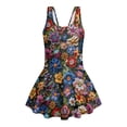 thumbnail image 4 of Uourmeti Vibrant Embroidered-Style Floral Print Girls Skirted One Piece Swimsuit - Quick Dry, Stretchy Swim Dress for Beach & Pool Vacations, 4 of 8