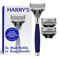 thumbnail image 1 of Harry's Shaving Kit for Men - Razor Handle and 3 Razor Blade Refill Cartridges - Chrome Edition, 1 of 5