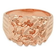 thumbnail image 3 of Men's 19mm Rose Gold Plated Nugget Pinky Ring, Size 15 + Gift Box, 3 of 6
