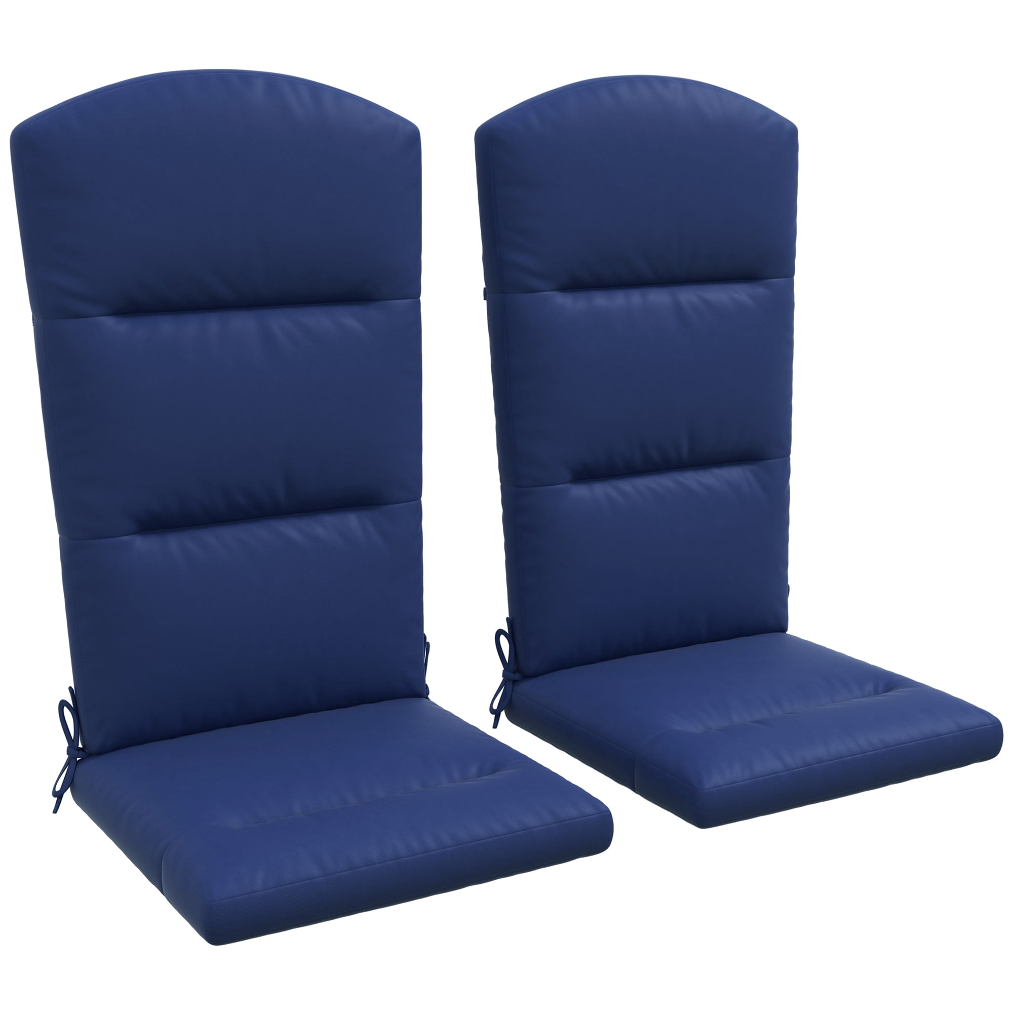 Outsunny Outdoor Adirondack Chair Cushions with Back Ties, Blue