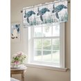 thumbnail image 6 of Ocean Teal Green Turtle Curtain Valances for Windows, Summer Seaweed Wood Grain Kitchen Valance Window Treatment, Light Filtering Block Curtains for Bathroom/Bedroom/Living Room 42'' x 12'', 6 of 9