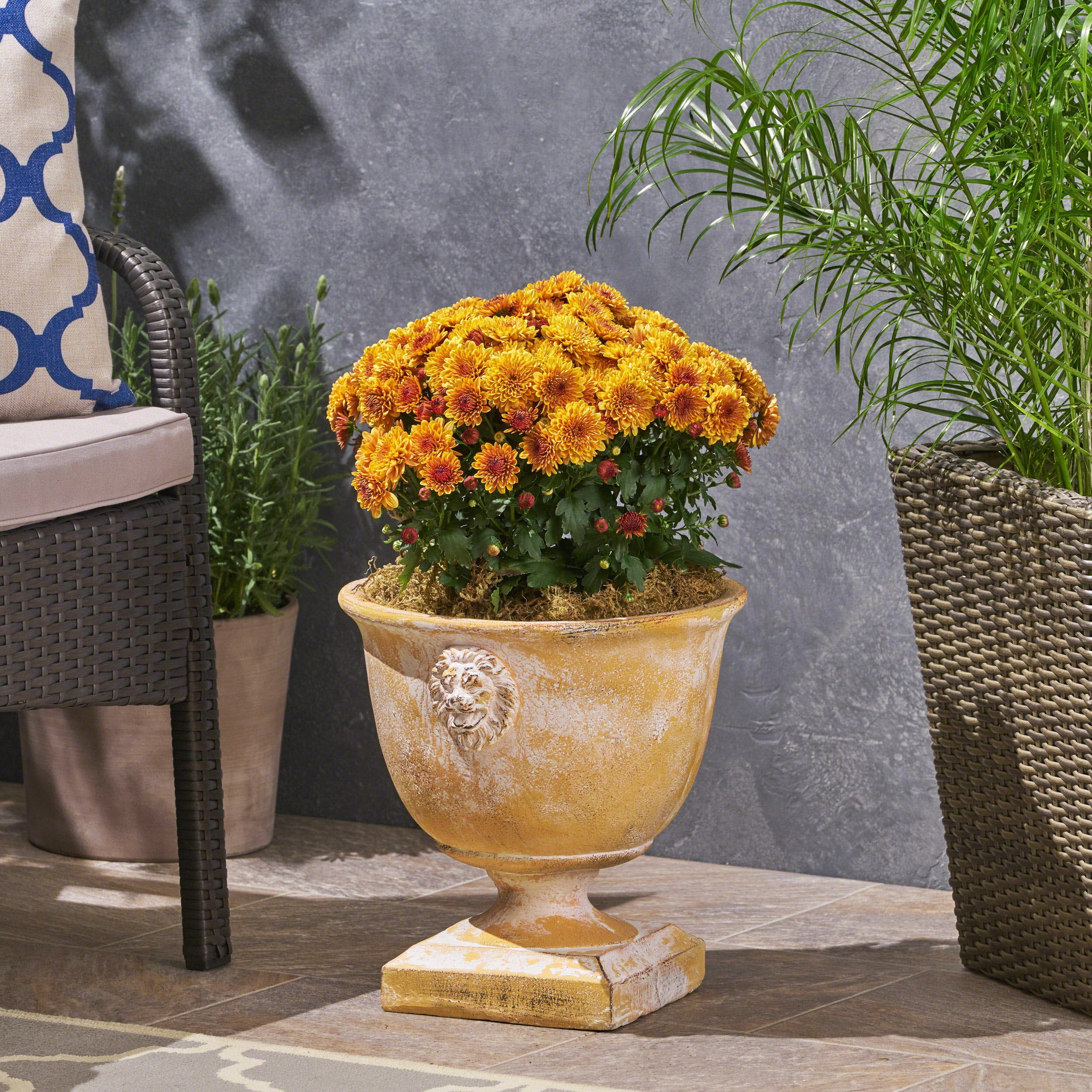 Angelo Chalice Outdoor Roman Light weight Concrete Garden