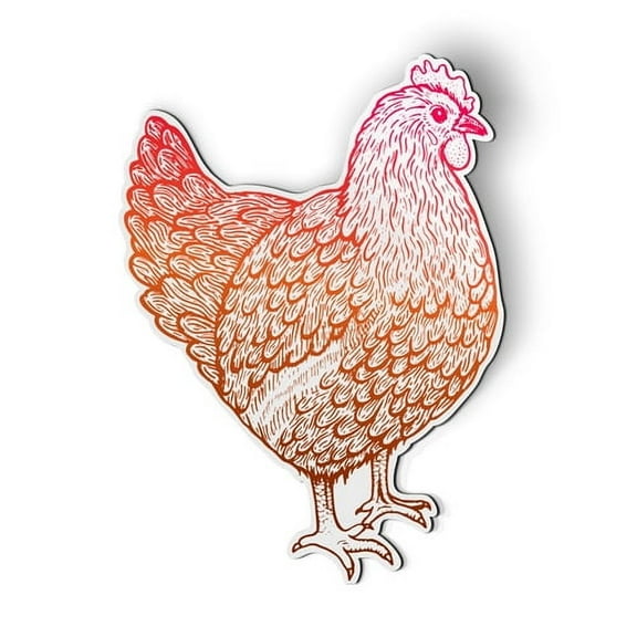 Chicken Pretty Colorful - 5" Magnet for Car Locker Refrigerator