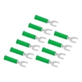 thumbnail image 2 of Conector De Cable Tipo U, Material De Latón, Conectores De Cable De Pala De Horquilla Con Orificio De 4mm/0,2 Pulgadas Para Consolas De Juegos Para Maquinaria De Soldadura Cergrey Verde, 2 of 8