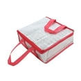 thumbnail image 3 of Zxpjkyu Pizza Delivery Bag Insulated Grocery Bag Transport Carry Hot Cold Portable Pizza Rose Red 23x23x10cm, 3 of 9
