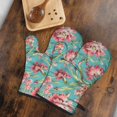 thumbnail image 5 of Cute Oven Mitts,Pioneer Flower Floral Print Pattern Oven Mitt 2-Pack Set,Kitchen Gloves for Oven,Heat Resistant Oven Mitts 7.7"x12", 5 of 7