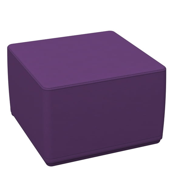 SoftZone® 18in Cube Ottoman Junior - Purple