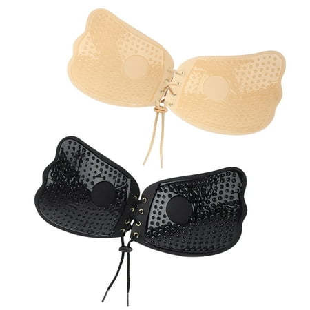 

2pack Invisible Bra Push Up Lingerie Bralette Strapless Backless Adhesive Sticky