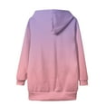 thumbnail image 4 of Scyoekwg Winter Coats for Women Long Sleeve Hooded Coats Casual Loose Gradient Fashion Button Jacket with Pocket (Pink,S), 4 of 5