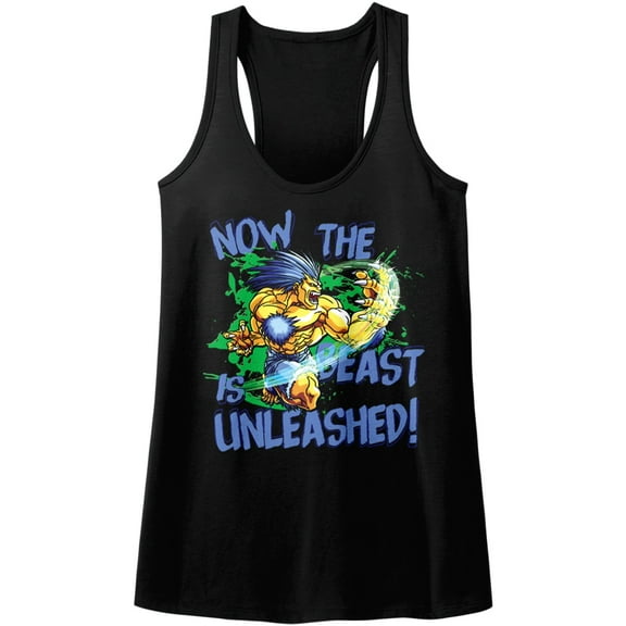 Street Fighter Beast Unleashed Black Women's Racerback Tank Top