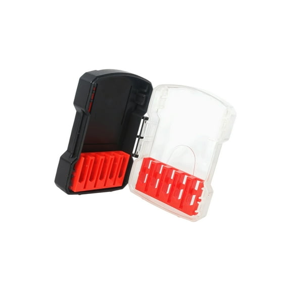 Heavy Duty Plastic Drill Bit Holder Organizer Box Secure Storage For Contractors And DIY Projects