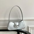 thumbnail image 4 of Yucurem Sweet Bow Shoulder Bag Y2k Purse Fashion Handbag Trendy Underarm Bag (Silver) Fashion shoulder bag (Silver), 4 of 10