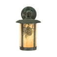 thumbnail image 3 of Meyda 48726 8 in. Fulton Winter Pine Solid Mount Wall Sconce - Verdigris Finish, 3 of 4
