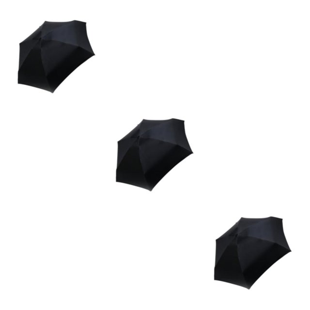 ZheElen Versatile And Compact Multi-function Umbrellas For Any Weather Condition black 3Set