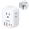 thumbnail image 1 of Adaptador de Corriente LENCENT Blanco con 4 Salidas CA y Cargador Tipo C USB para Europa, 1 of 7