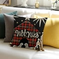 thumbnail image 3 of SHANXI Christmas Pillow Cover Red Black Throw Pillow Case Decorative Cushion Cover Case 24x24in, 3 of 5