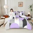 thumbnail image 4 of Castle Fairy Abstract Geometric 2Pcs Bedding Comforter Set for Women Men,Black Grey Purple Twin Comforter Sets,Vintage Aesthetic Breathable Bedding Set,Ultra Soft Home Decor, 4 of 8
