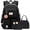 black, variant on 3PCS-With lunch bag, pencil box Laptop Backpack 15.6 Inch Bag College Backpacks Backpack Set  Anti Travel Back Pack Large Bookbags forTeens Women(Black)