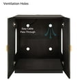 thumbnail image 6 of unipaws Extra Large Cat Litter Box Enclosure for Self-Cleaning & Automatic Litter Boxes, Tall Cabinet with Charging Station, Wooden Dog Proof Hidden Cat House for Top Entry Litter Box, Black, 6 of 8