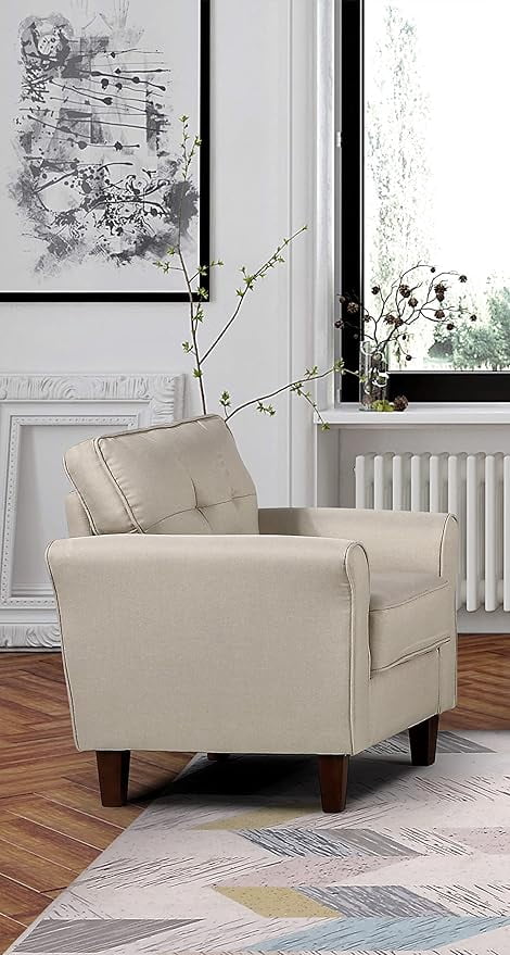 US Pride Linen upholstery high density foam armchair