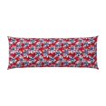 thumbnail image 2 of KLL Ultra Soft Microfiber Body Pillow Cover/Pillowcases 20"x54" with Hidden Zipper Closure-Palm Tree Pattern on Red, 2 of 8