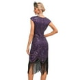 thumbnail image 3 of IDOPIP 1920s Flapper Dresses for Women Great Gatsby Dresses Sequin Fringed Roaring 20s Cocktail Dress, 3 of 5