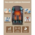 thumbnail image 6 of FELIDOMUS 4D Full Body Zero Gravity Massage Chair with Body Scan, Intelligent Shiatsu Strecth Massage, SL Track Massage, Back/Leg Heated, AI Voice Control and Bluetooth,Brown, 6 of 6