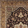 thumbnail image 3 of 8'x11' Black Beige Machine Woven Floral Medallion Indoor Area Rug, 3 of 3