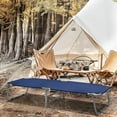 thumbnail image 4 of Portable Military Fold Up Camping Bed Cot, Folding Tent Camping Cot Bed with Free Storage Bag, Navy, 4 of 5