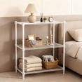 thumbnail image 3 of (3 Pack) M MZG 750lbs 3 Tier Steel Storage Shelf, White, 17.7" W x 11.8" D x 26.3" H, 3 of 9
