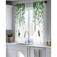 thumbnail image 5 of Green Spring Botanical Sheer Curtains 45 Inch Length 2 Panels Set for Living Room/Bedroom, Weeping Eucalyptus Butterfly Kitchen Curtains Grommet Semi-Sheer Curtains Drapes Window Treatments 42"x45"x2, 5 of 7