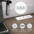 thumbnail image 5 of 71" Tall Kitchen Pantry Cabinet with Charging Station | 47" w Storage Cabinet with Countertop, 2 Drawers, Microwave Stand for Kitchen, Dining Room, Living Room, 5 of 7