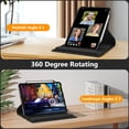 thumbnail image 4 of Fintie Rotating Case for iPad Air 13-inch (M3) 2025, (M2) 2024 - 360 Degree Rotating Protective Stand Cover with Pencil Holder, Black, 4 of 10