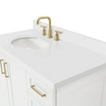 thumbnail image 6 of Ariel Taylor 43 In. Left Offset Oval Sink Vanity With White Quartz Countertop In White, 6 of 11