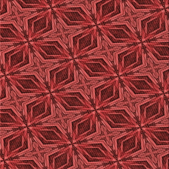 Ahgly Company Machine Washable Indoor Square Transitional Lava Red Area Rugs, 5' Square