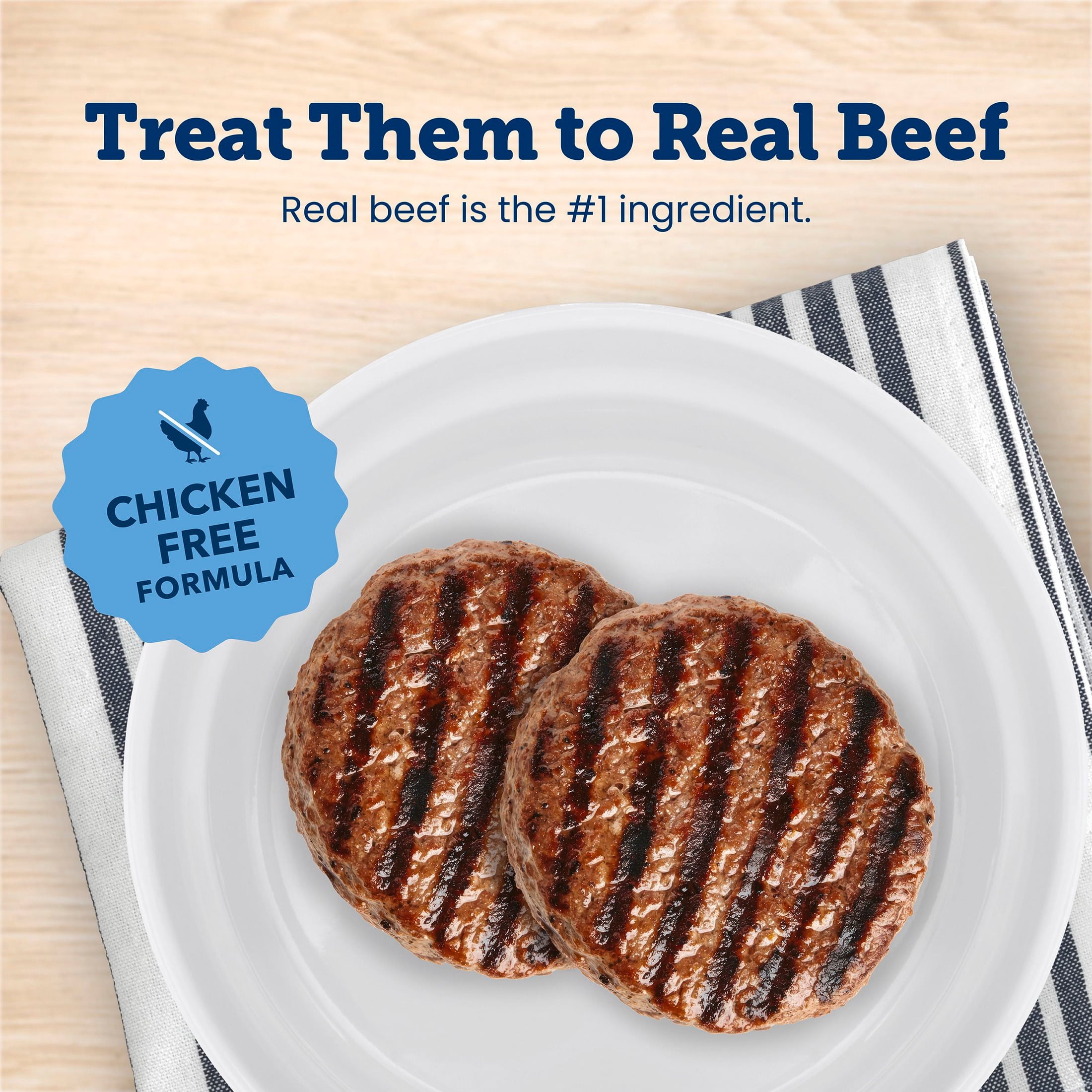 Blue Buffalo True Chews Chicken-Free Dog Treats, Premium Burger Recipe, 10oz.