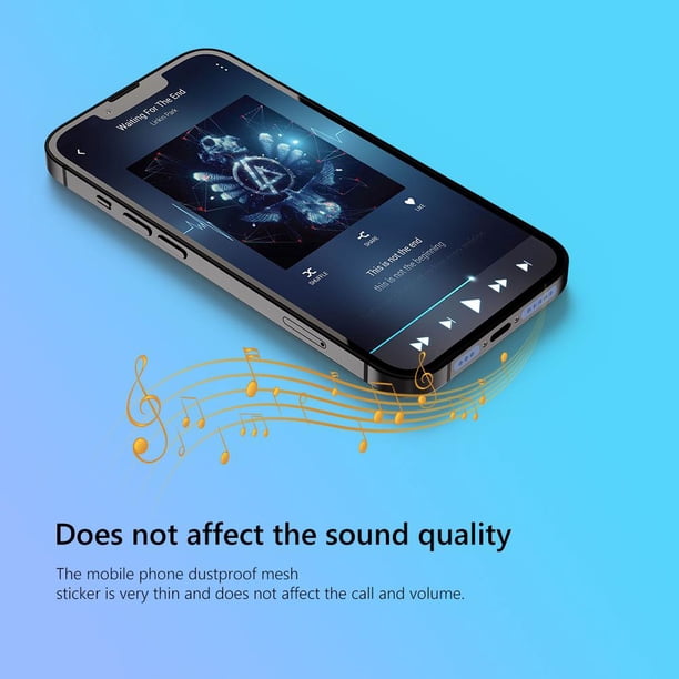 Pegatina de malla antipolvo para altavoz a prueba de polvo para iPhone 13 (azul)