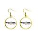thumbnail image 1 of Pescado fresco del océano gris Ear Dangle Golden Drop Earring Jewelry Mujer Unbranded M, 1 of 3