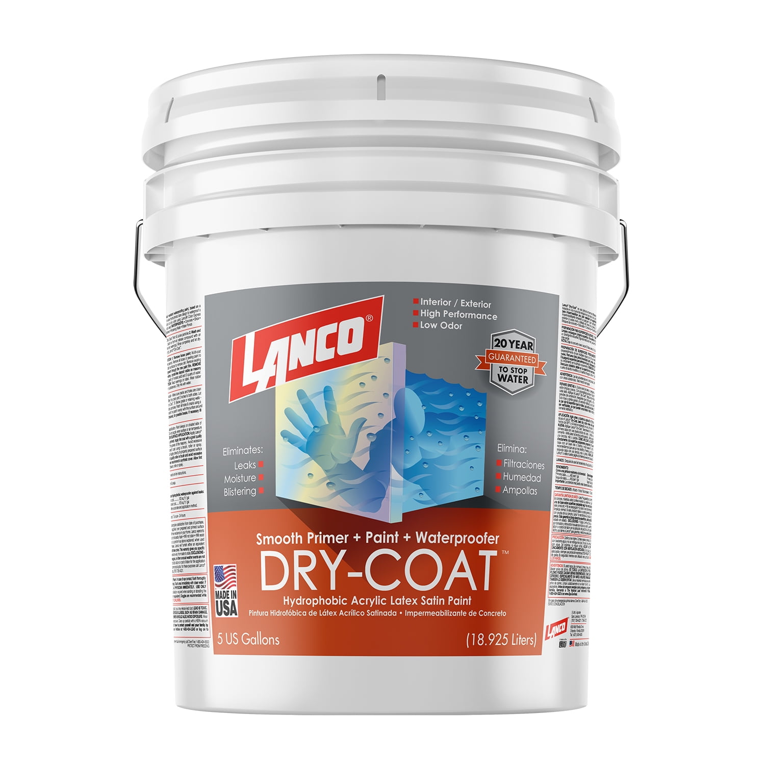 Lanco Dry Coat Satin White & Pastel Base, 5 Gallon - Walmart.com