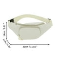 thumbnail image 3 of Unique Bargains 1 Pc Fanny Pack Fashion Waist Bag White, 3 of 6