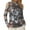 Black, variant on Tops for Women Floral Leopard print Mesh Long TurtleNeck Sleeve with Thumb Holes Slim Clothing Fit Tees