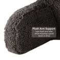 thumbnail image 4 of Sherpa Fleece Bed Rest Pillow with Removable Cover, Fossil Gray, 4 of 5