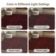 thumbnail image 7 of ODIKA 8'x10' Washable Area Rug Non-Shedding, Easy Care, Deep Red Black Gothic Elegance Intricate Bat Motif with Ornate Details for King Size Bedroom Under Bed, Master Suite, 7 of 7