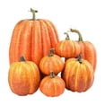 thumbnail image 1 of 7 calabazas artificiales de espuma Strade Fareast Limited para manualidades estantes para chimenea decorativas decoración de Halloween Naranja, 1 of 8