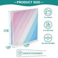 thumbnail image 3 of FORMRS 3 Ring Binder with Pockets 1.5" D-Rings Clip Board 200 Sheets Capacity, Pink Gradient, 3 of 8