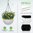 thumbnail image 3 of 2 Pcs Pot de Fleurs Suspendu Auto-Arrosant Blanc, 3 of 8