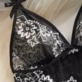 thumbnail image 5 of Plus Size Women's Lace Trim Sheer Babydoll Lingerie Sexy Plus Size Nightgown with Bow for Romantic Evenings, 5 of 7