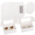 thumbnail image 2 of 50 cajas de papel blanco para magdalenas, caja para magdalenas con ventana transparente y bandeja doble, recipiente para magdalenas para fiestas, caja de pastelería, caja de embalaje de postre para ma, 2 of 6